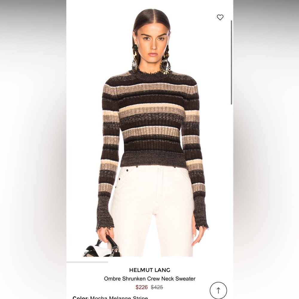 Helmut Lang Wool Striped Sweater